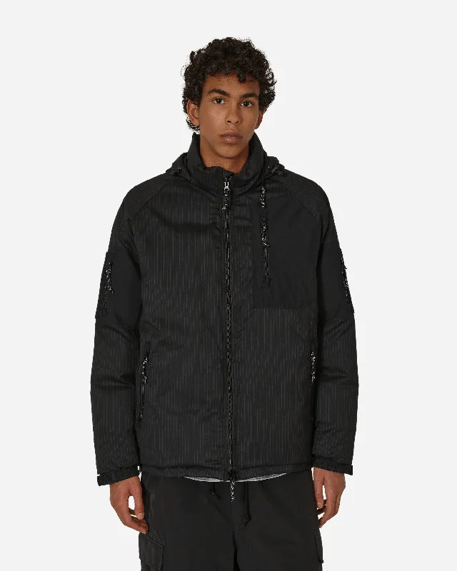 Men's Coats for HikingPinstripe Down Jacket Black