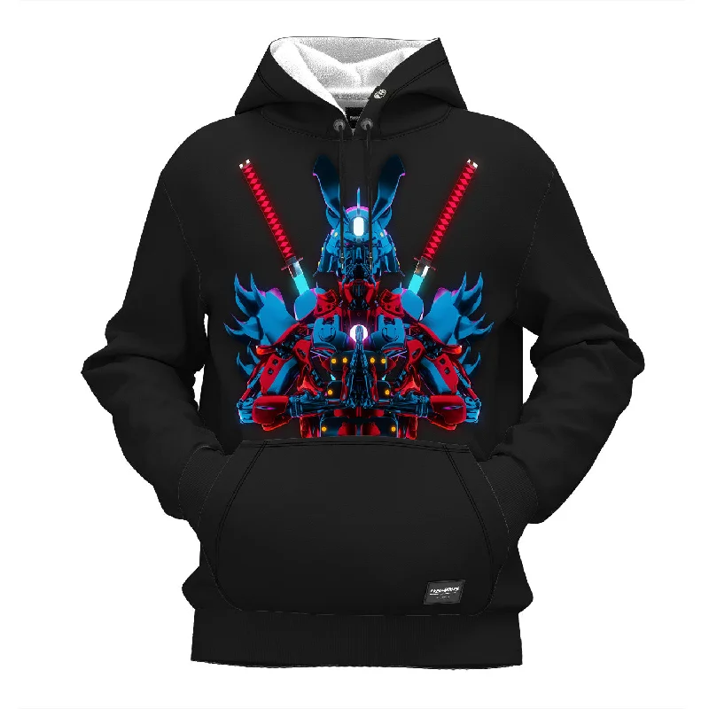 Trendy Men's Patterned HoodiesCyber Samurai Hoodie