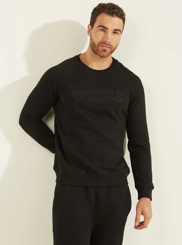 Durable Men's Acrylic SweatersEco Black Aldwin Active Logo Jumper