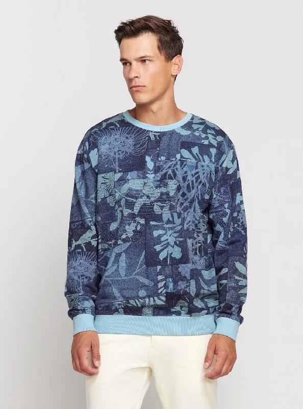 Men's Sweaters for Winter SportsEco Blue Overdye Jumper