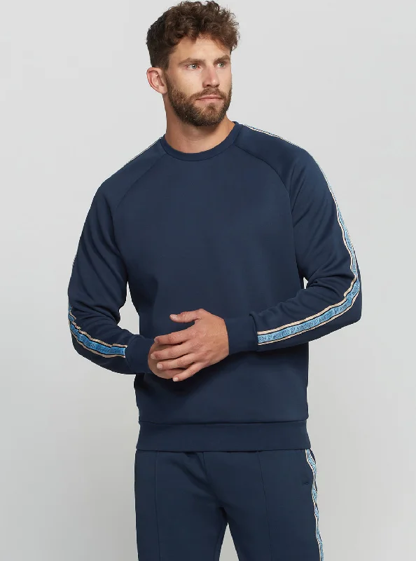 Men's Sweaters with Ribbed HemsEco Silk Blue Darrel Active Jumper