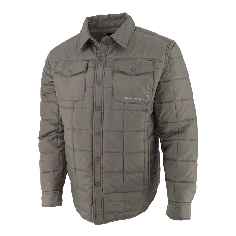 Men's Coats for Snowy WeatherFord Bronco Men's Box Quilted Shirt Jacket