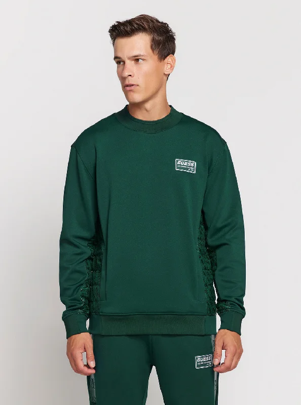 Men's Sweaters with Kangaroo PocketsGreen Gaston Crew Neck Jumper