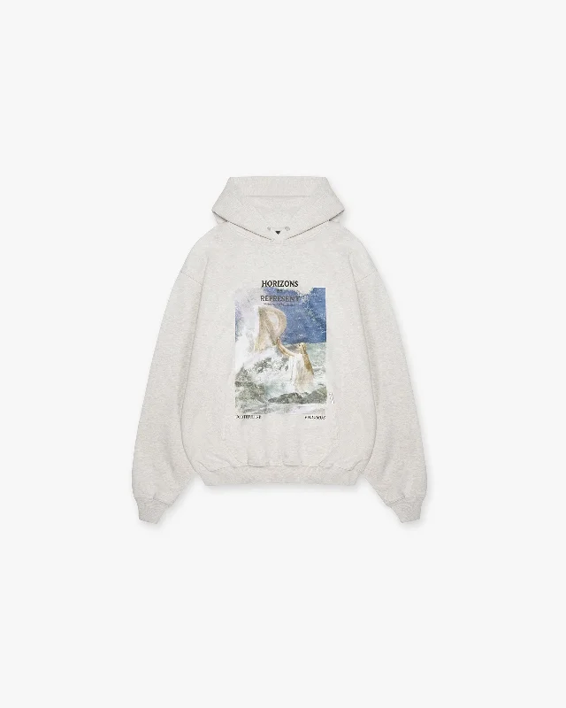 Men's Hoodies with Embroidered PatchesHigher Truth Hoodie - Cream Marl