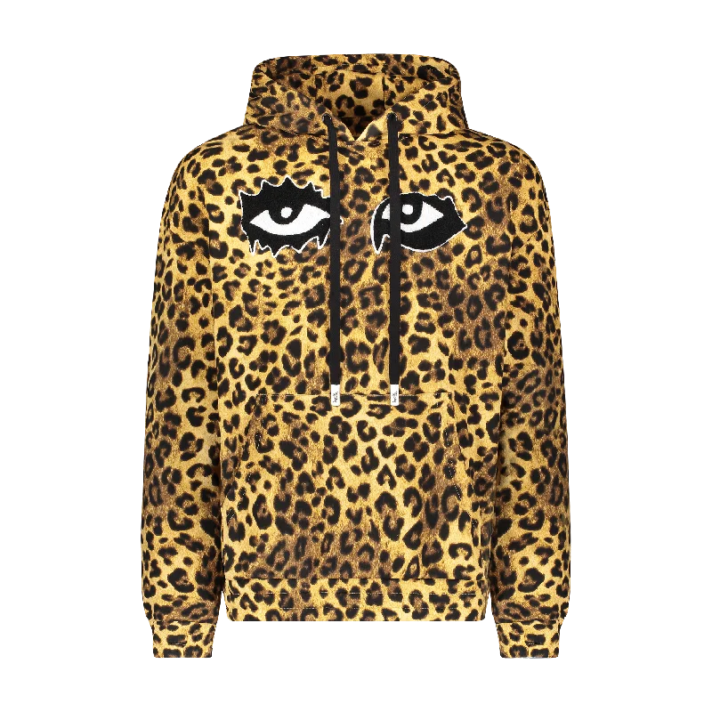 Men's Hoodies for SnowshoeingICONIC EYES ANIMAL HOODIE LEOPARD