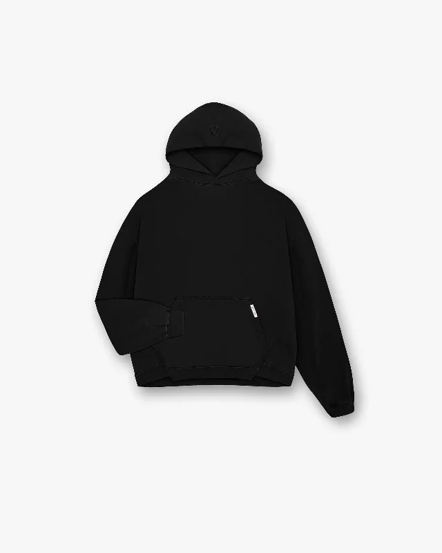 Men's Hoodies for Cold WeatherInitial Boxy Hoodie - Black