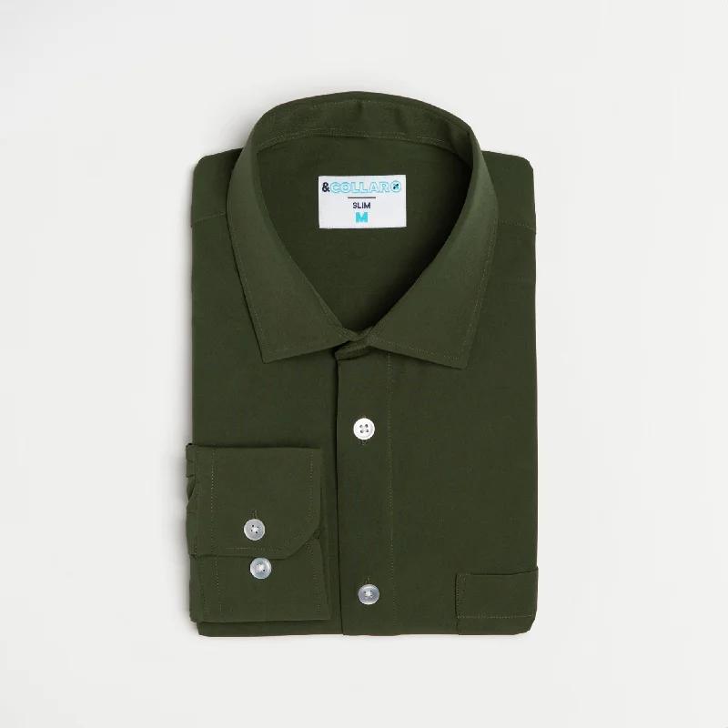 Men's Dressy Button-Down Shirts for Formal OccasionsRange Shirt - Forest Green