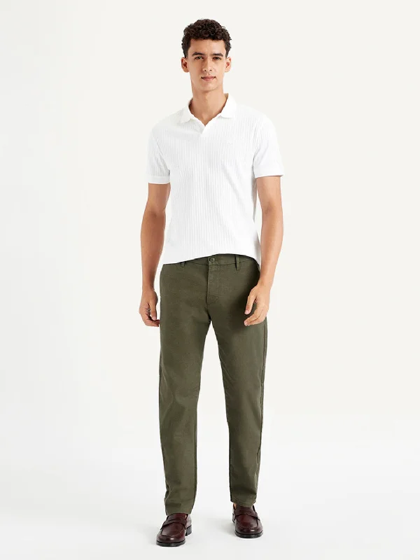 Men's Sweaters with Asymmetrical HemlinesMen's Green Tapered Chinos