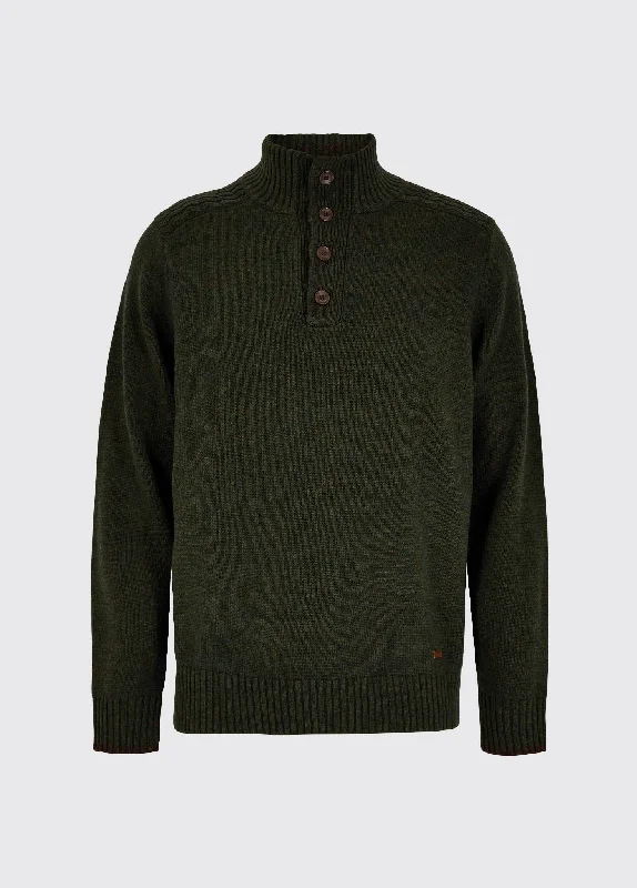 Men's Sweaters with High-Low HemlinesParkplace Knitted Sweater - Olive