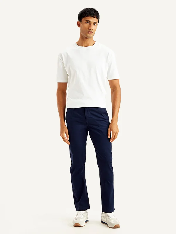 Men's Sweaters with Hooks and LoopsMen's Navy Slim Fit Chinos