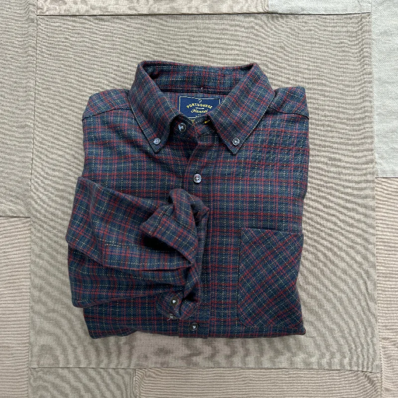 Men's Button-Down Collar Shirts for Staying PolishedMinerva Flannel Shirt, Greyish