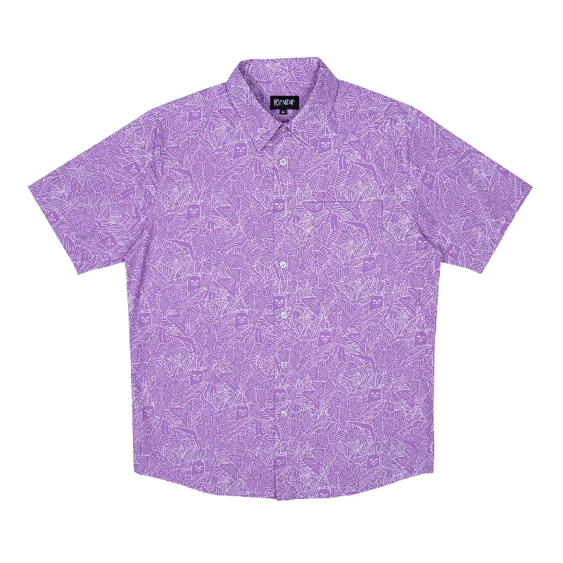 Men's Minimalist Shirts for a Clean LookNermal Leaf Button Up (Purple)