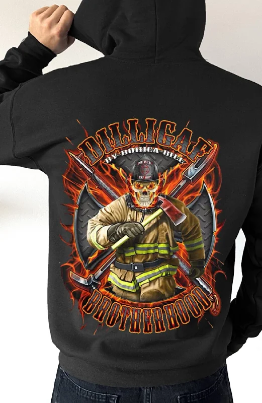 Men's Hoodies with Heavy-Duty ZippersNever tap out fireman Pullover Hoodie