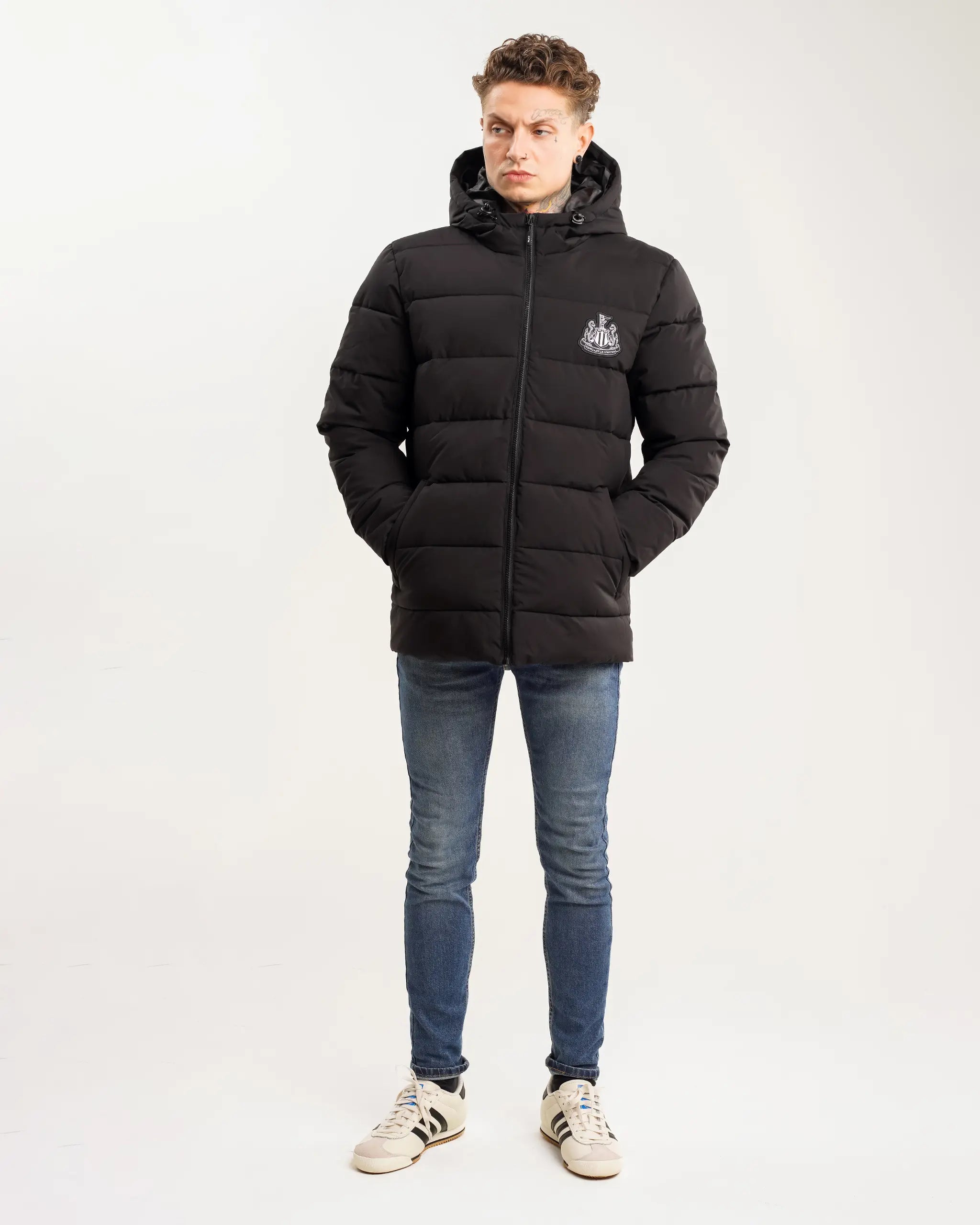 Men's Coats for Short MenNewcastle United Men's Black Short Puffer Jacket