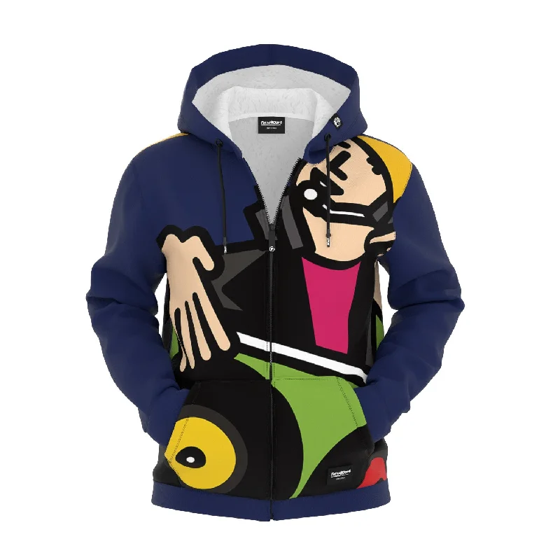 Men's Hoodies for Casual WearNo stop DJ Zip Up Hoodie