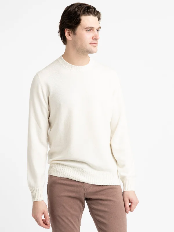 Athletic Men's Performance SweatersOff-White Cashmere Crewneck