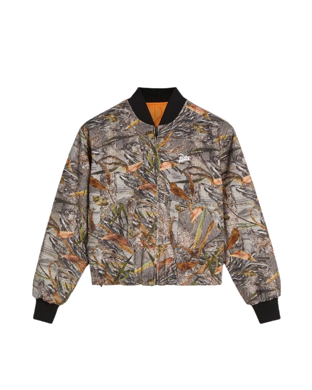 Men's Coats for All SeasonsPatta Nature Print Reversible Canvas Bomber Jacket (Nature Print)