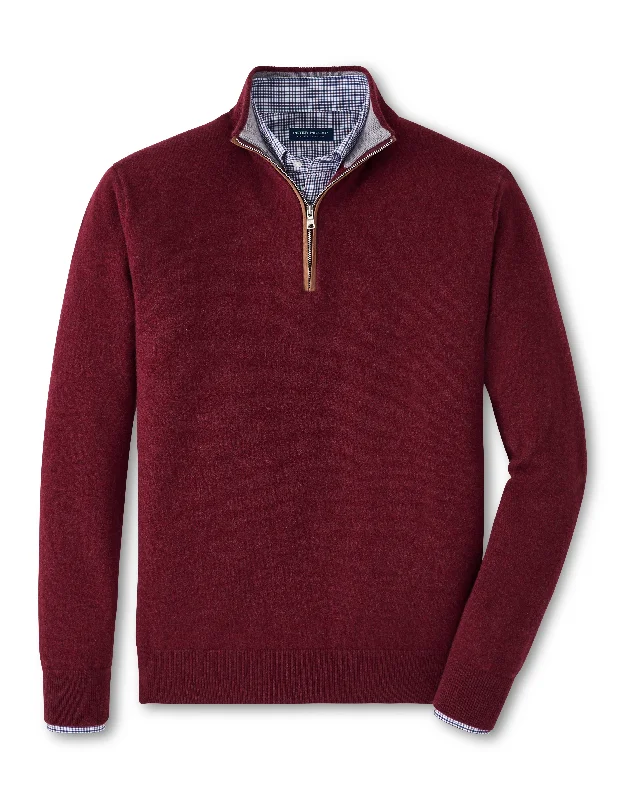 Men's Sweaters with Roll-Neck DesignsPeter Millar Artisan Crafted Cashmere Flex Quarter-Zip in Vermouth