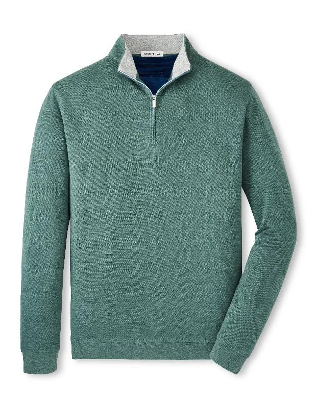 Men's Sweaters with Mock-Neck DesignsPeter Millar Crown Comfort Pullover in Sherwood