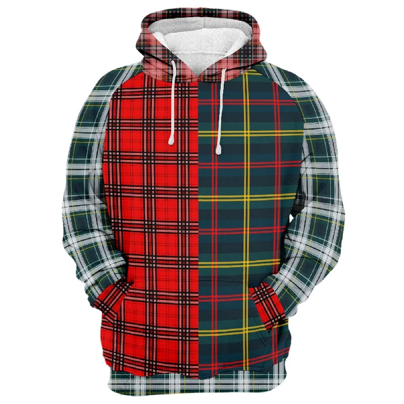 Men's Hoodies for Skinny MenPlaid Combined Hoodie