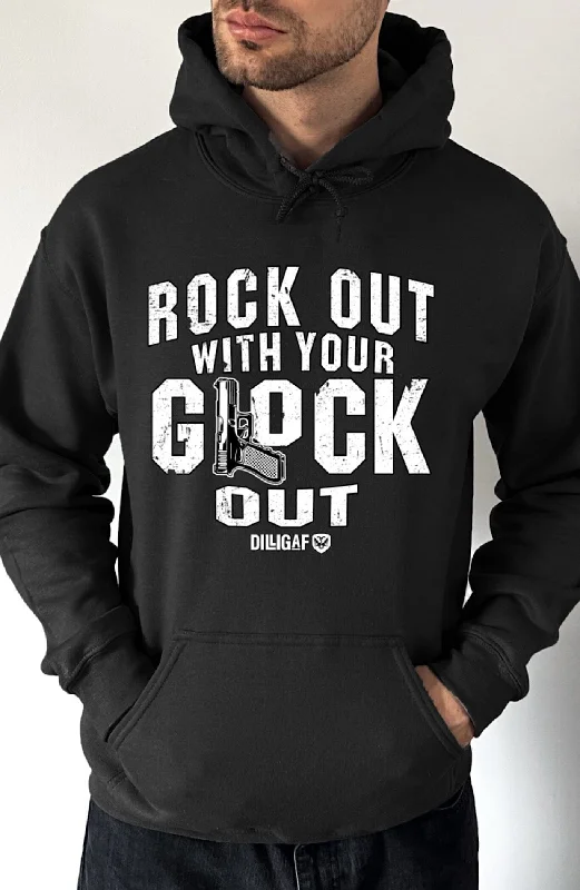 Men's Hoodies for LoungingRock Out, Glock Out Pullover Hoodie