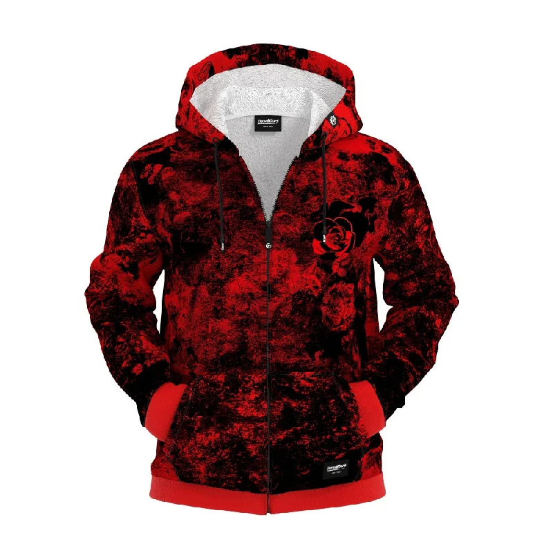 Men's Hoodies with Security PocketsRoses Are Red Zip Up Hoodie