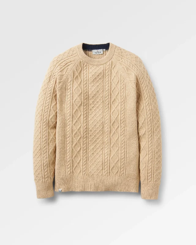 Men's Sweaters with Adjustable HemlinesSandbar Cable Knitted Sweater - Stone