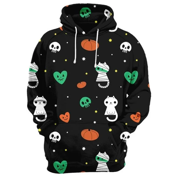 Best Men's Pullover HoodiesScary Cat Hoodie