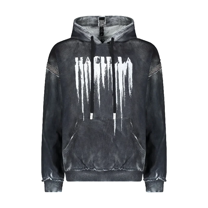 Men's Hoodies with Contrast StitchingSMEARED HOODIE