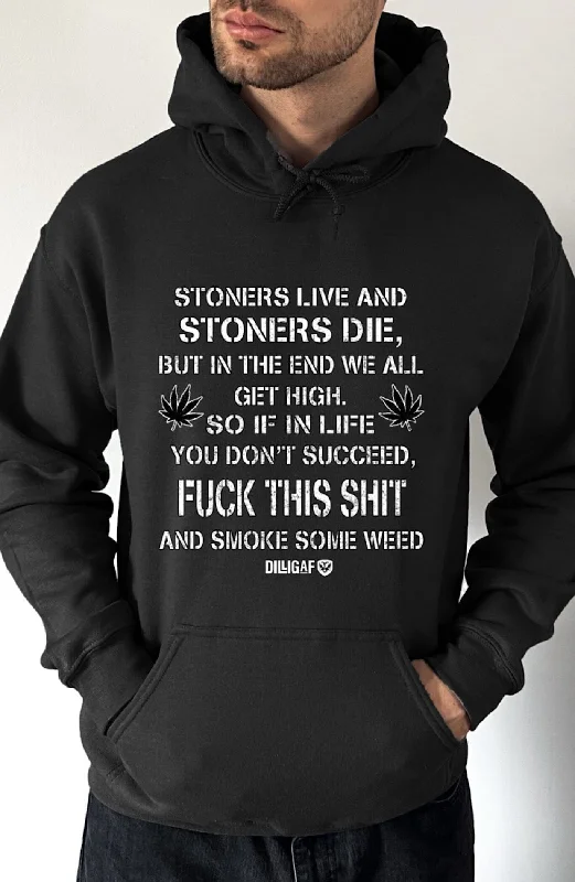 Men's Hoodies for Active LifestylesStoners Live and Stoners Die Pullover Hoodie