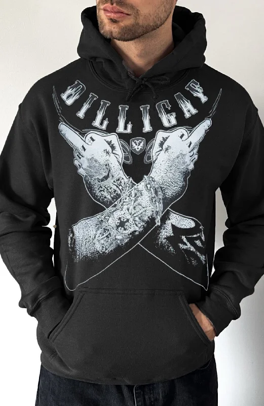 Men's Hoodies with Zippered PocketsTattoo Body Ink Pullover Hoody