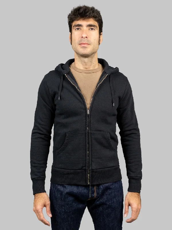 Men's Hoodies with Water-Repellent FabricUES Zip Parka Black