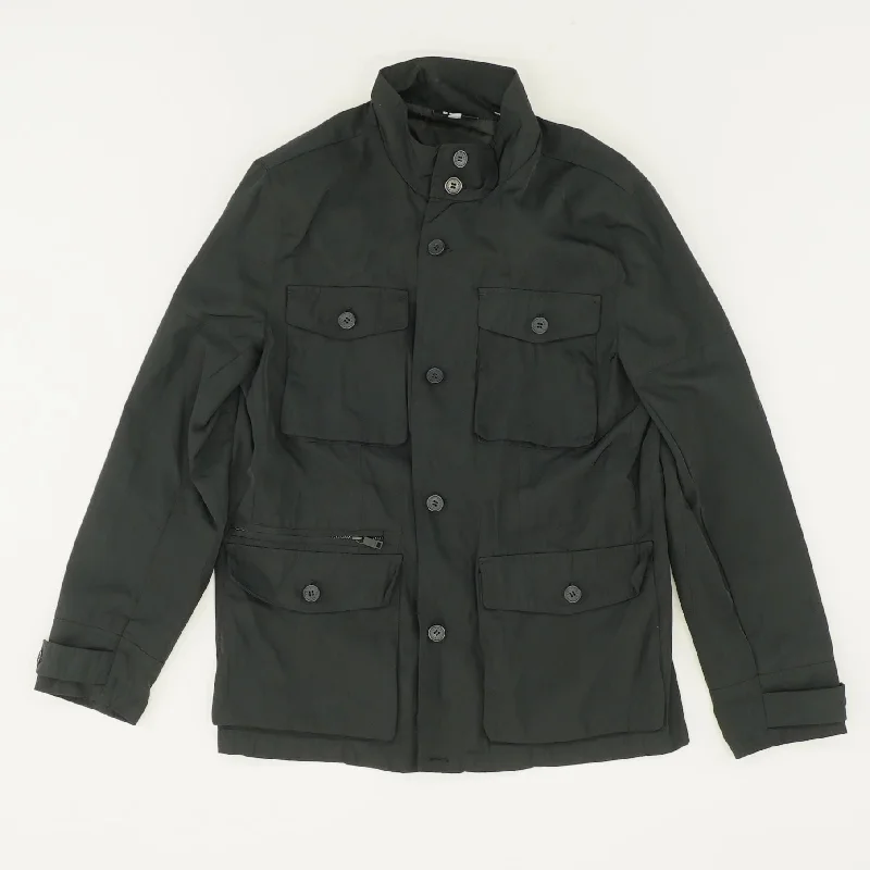 Men's Coats with Ripstop FabricBlack Lightweight Jacket