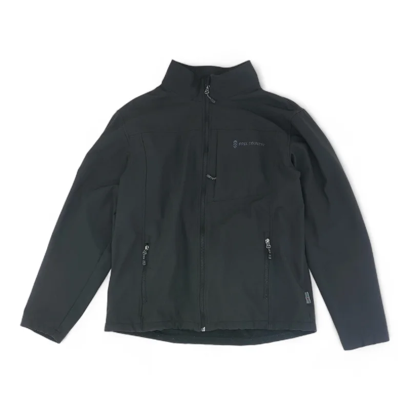 Men's Coats with Breathable FabricBlack Solid Lightweight Jacket