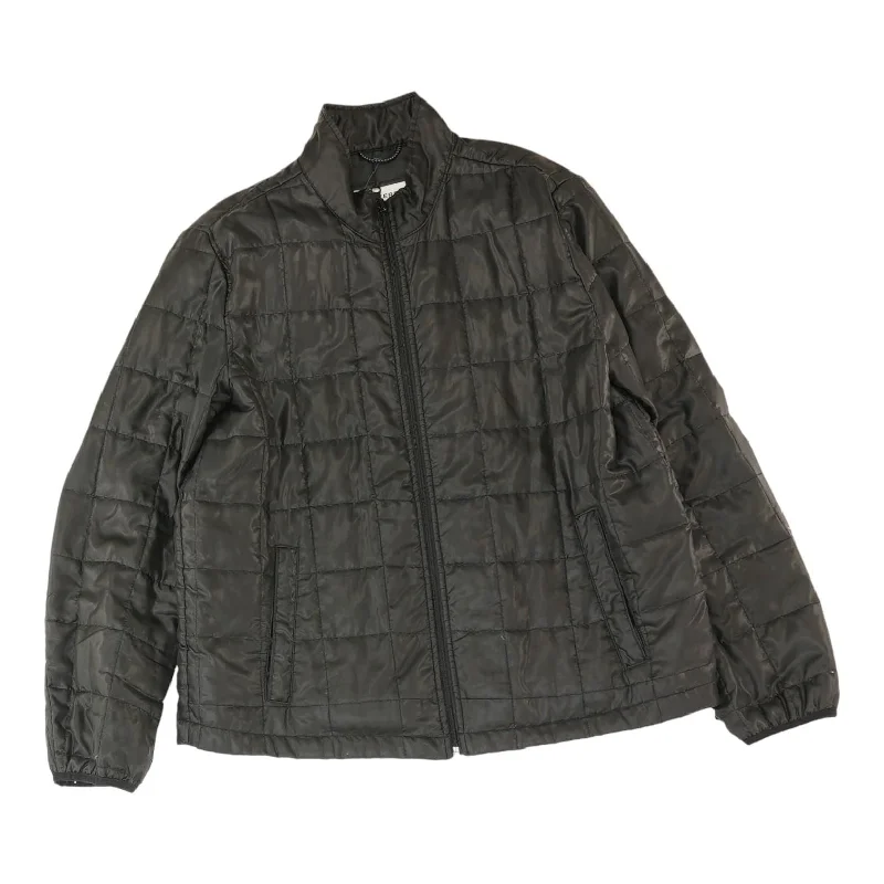 Men's Coats with Chest PocketsBlack Solid Lightweight Jacket