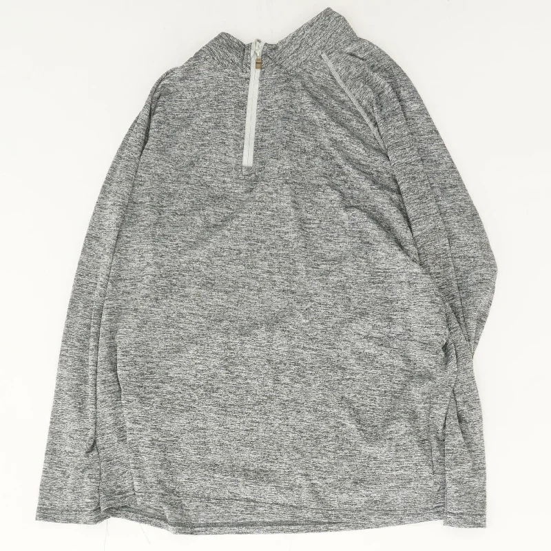 Weather-Resistant Men's CoatsGray Solid 1/4 Zip