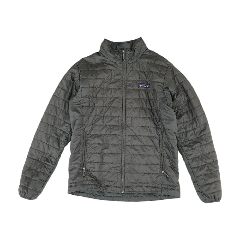 Unique Men's Flight JacketsGray Solid Puffer Jacket