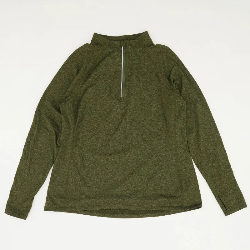 Winter-Ready Men's CoatsGreen Solid 1/4 Zip