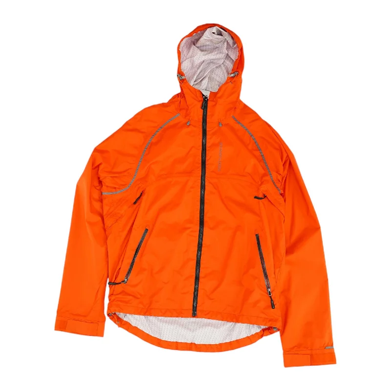 Men's Coats with LiningOrange Solid Rain Jacket