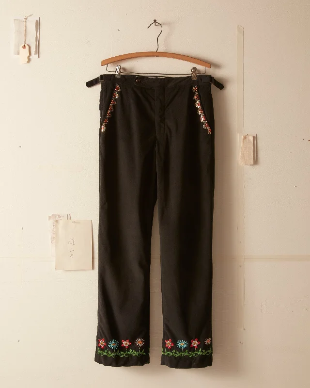 Lightweight Men's Linen PantsBeaded Garden Vine Trousers