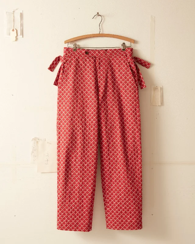 Men's Patterned Pants with StripesEmbroidered Siren Trousers