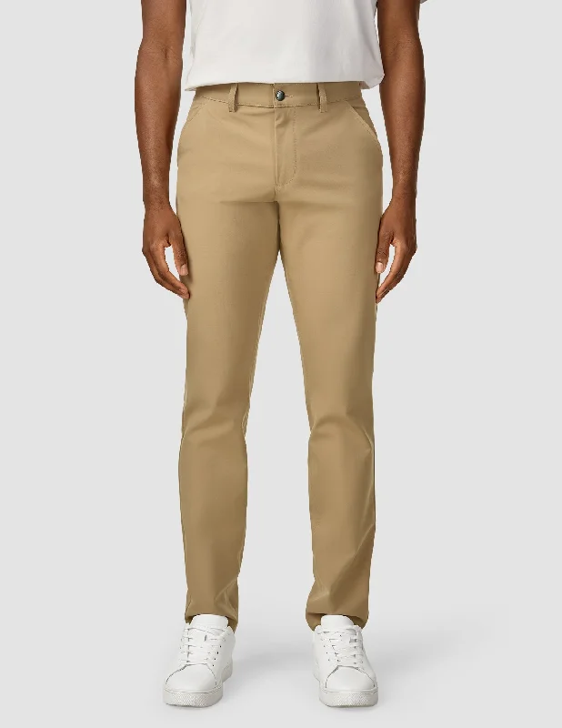 Men's Pants with Contrast Fabric PanelsEssential Pants Regular Khaki