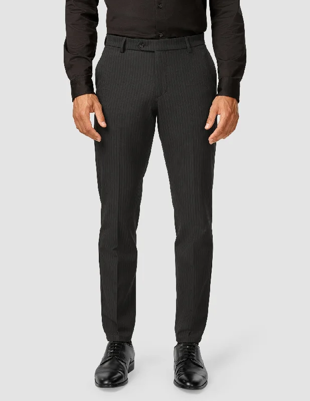 Men's Button-Fly Pants for a Traditional TouchEssential Suit Pants Regular Asphalt Pinstripe