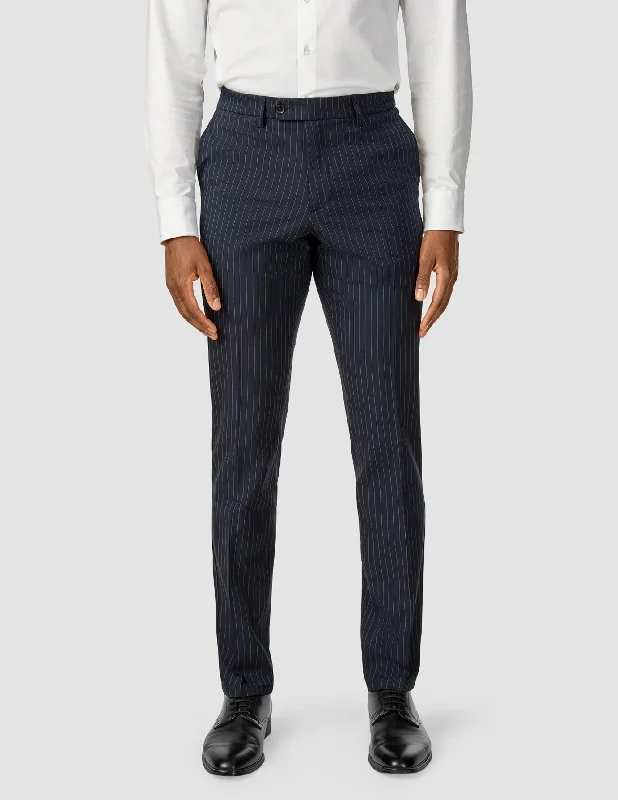 Men's Tailored Pants for a Sharp AppearanceEssential Suit Pants Regular Navy Pinstripe