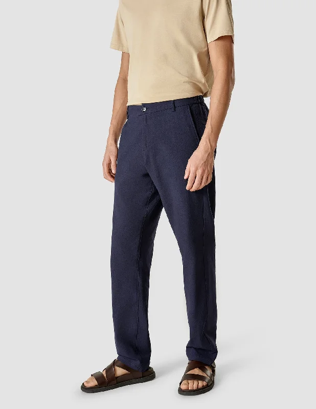 Men's Relaxed-Fit Pants for ComfortLinen Pants Relaxed Fit Navy