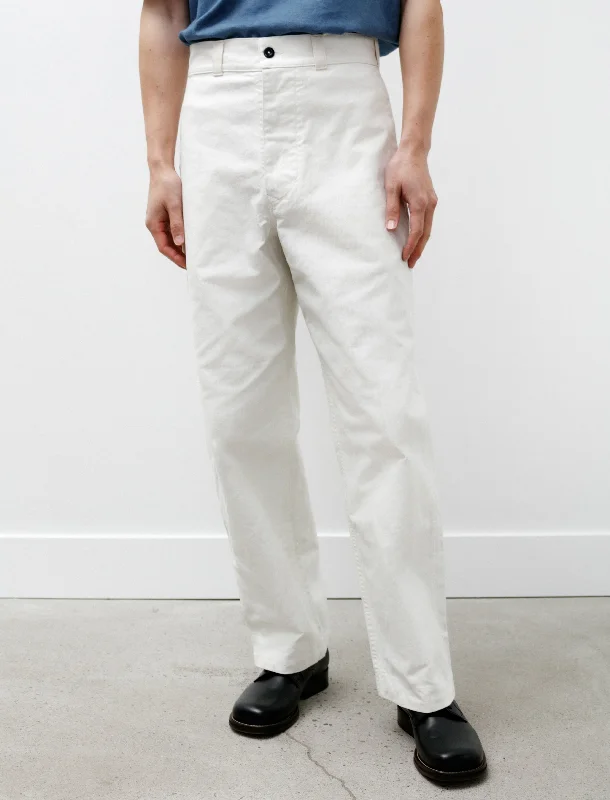 Men's Chino Shorts for Warm WeatherMHL Fireman Trouser Cotton Drill Off White