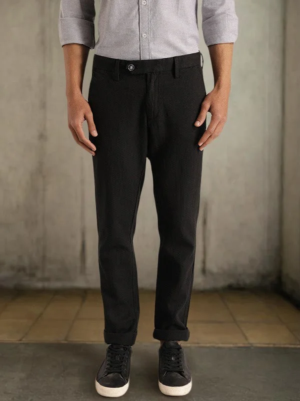 Men's Pants with Side PocketsMen Brooklyn Fit Linen Blend Trouser