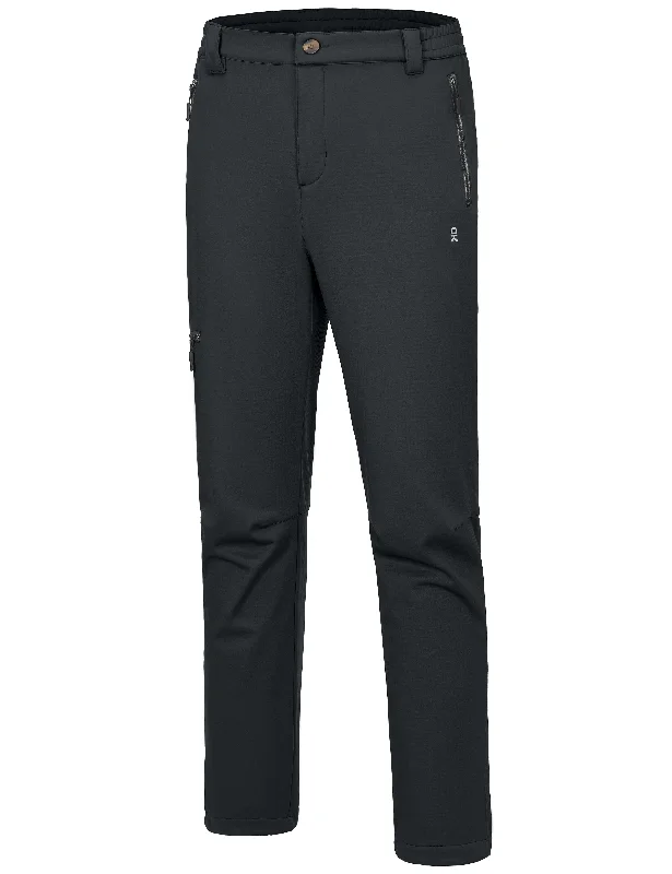 Men's Button-Fly Pants for a Traditional TouchMen's Grid Pants Winter, Softshell Snow Ski Water Repellent Pants