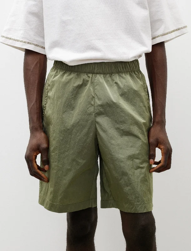 Men's Pants with Back PocketsBig Short Nylon Olive