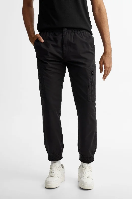 Men's Pants with Deep PocketsPantalon jogger cargo en popeline - Homme